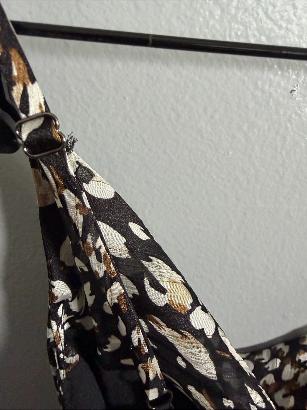 Sage Leopard-Print Satin Maxi Dress - Black & Cream - Picture 6 of 7